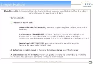 i modelli predittivi