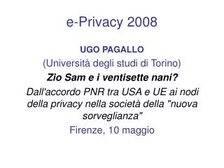 e privacy 2008