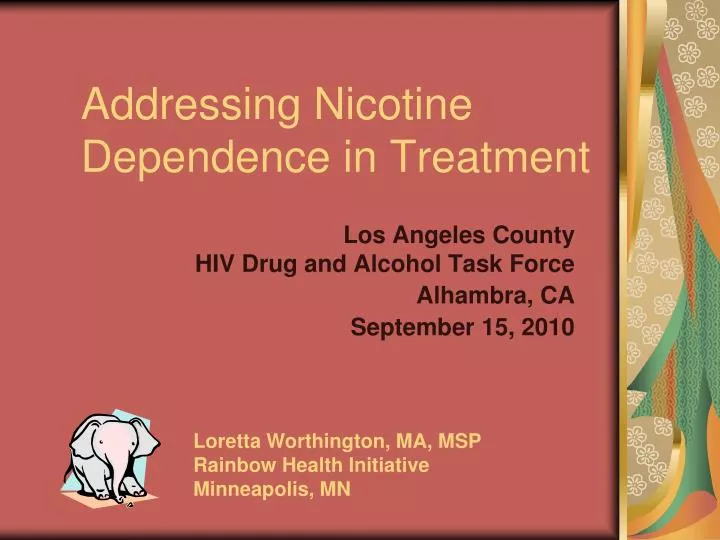 addressing nicotine dependence in treatment