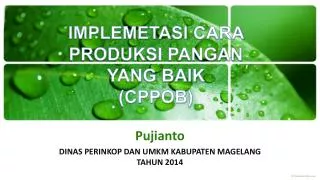 pujianto dinas perinkop dan umkm kabupaten magelang tahun 2014