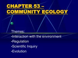 CHAPTER 53 – COMMUNITY ECOLOGY