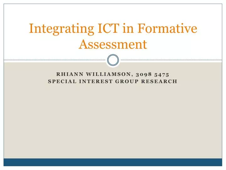 integrating ict in formative assessment