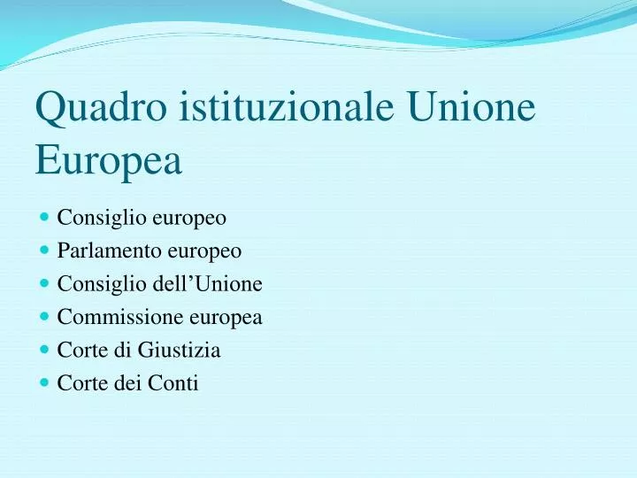 quadro istituzionale unione europea