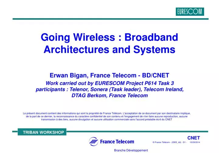 going wireless broadband architectures and systems
