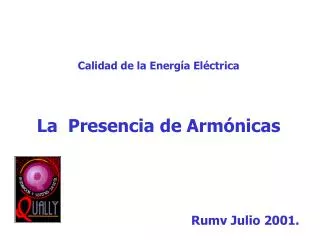 calidad de la energ a el ctrica la presencia de arm nicas