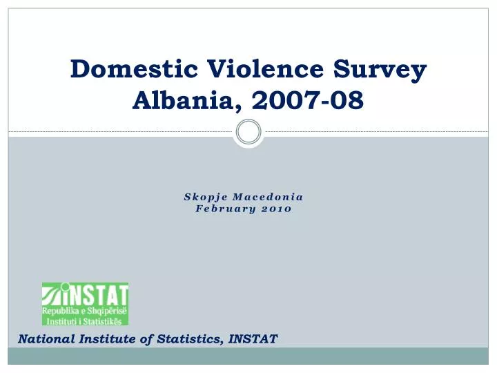 domestic violence survey albania 2007 08