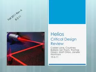 Helios Critical Design Review