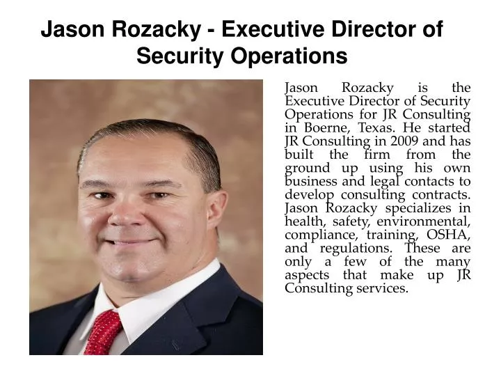 jason rozacky executive director of security operations