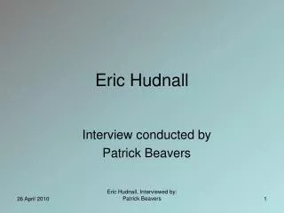Eric Hudnall