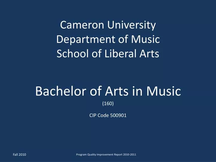 cameron university department of music school of liberal arts