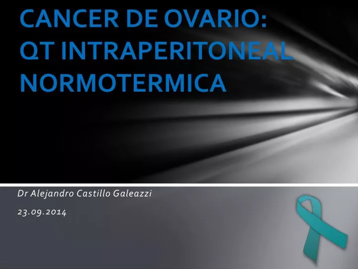 cancer de ovario qt intraperitoneal normotermica