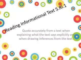Reading Informational Text 5.RI.1