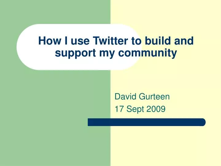 how i use twitter to build and support my community