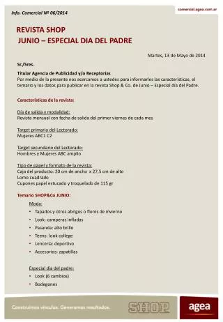 REVISTA SHOP JUNIO – ESPECIAL DIA DEL PADRE