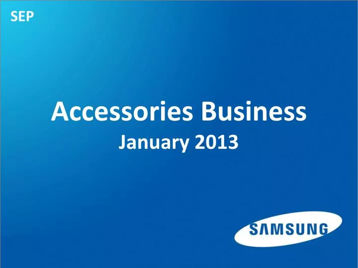 accessories business january 2013