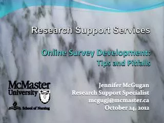 Research Support Services Online Survey Development: Tips and Pitfalls