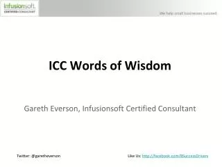 ICC Words of Wisdom