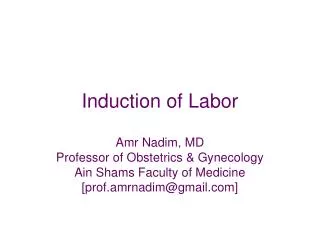 Induction of Labor