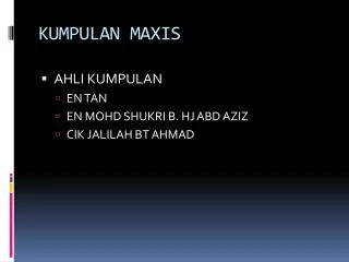 kumpulan maxis