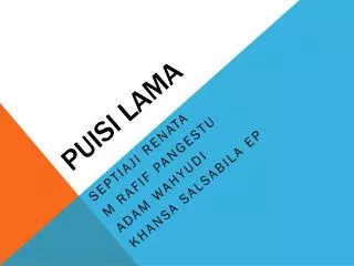 puisi lama