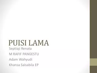 puisi lama