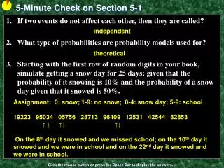 5-Minute Check on Section 5-1