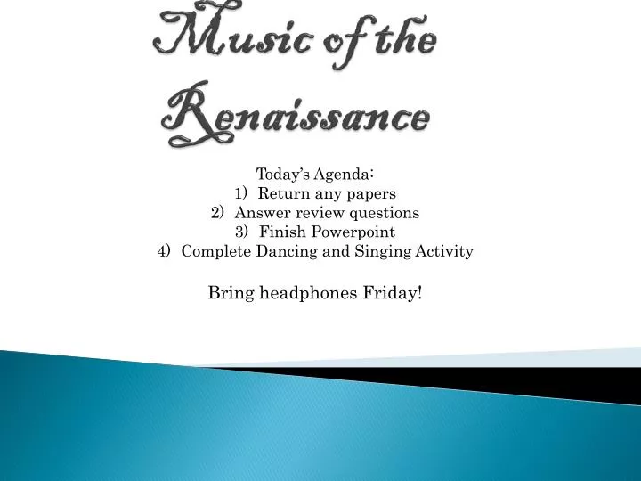 music of the renaissance