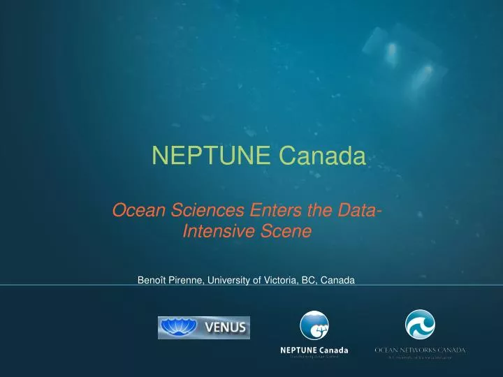 ocean sciences enters the data intensive scene beno t pirenne university of victoria bc canada