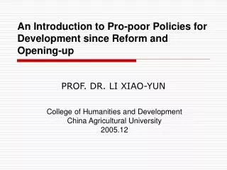 PROF. DR. LI XIAO-YUN