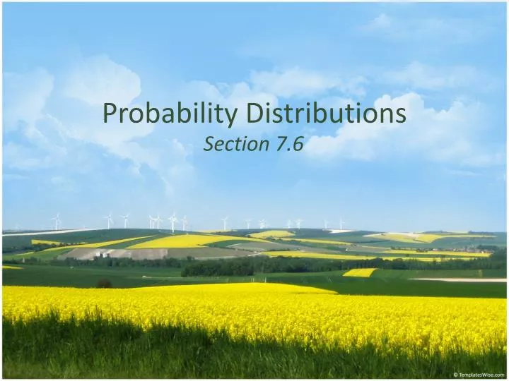 probability distributions
