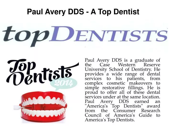paul avery dds a top dentist