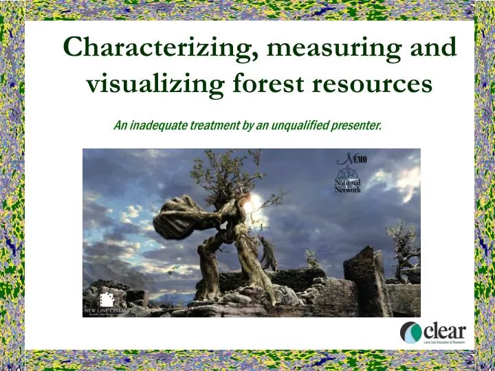 characterizing measuring and visualizing forest resources