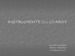 instrumente cu coarde