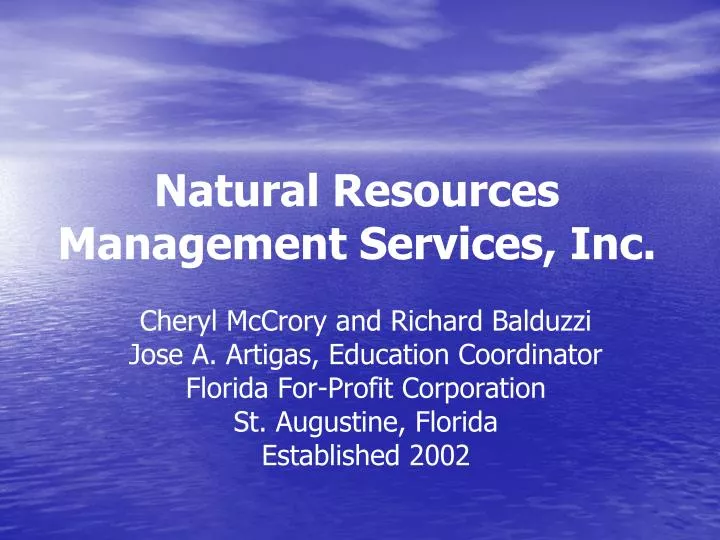 natural resources management services inc