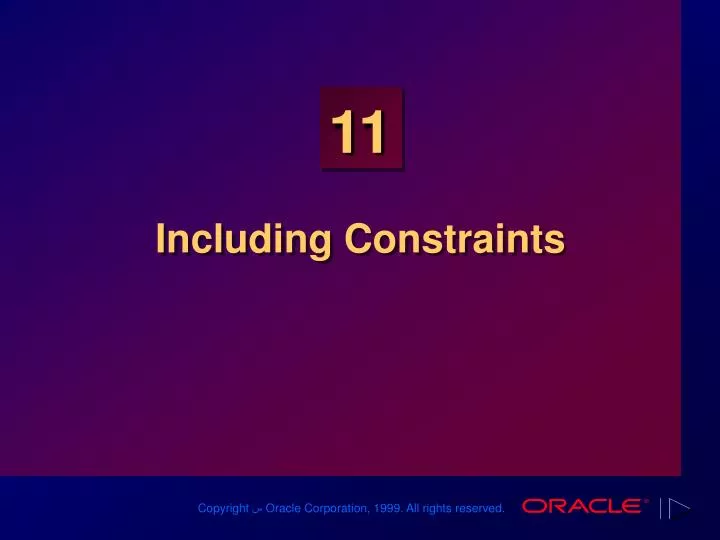 including constraints