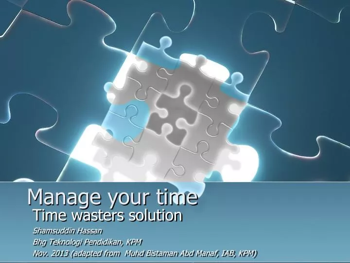 manage your time