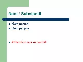 nom substantif