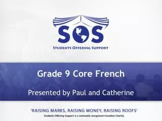grade 9 core french
