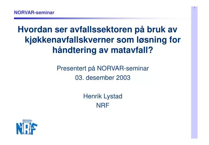 norvar seminar