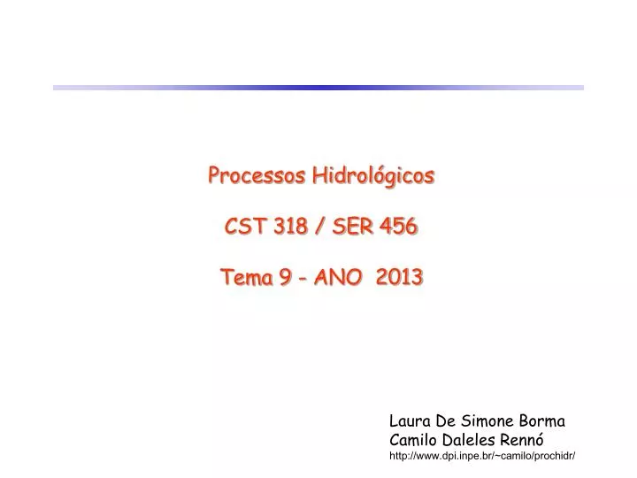 processos hidrol gicos cst 318 ser 456 tema 9 ano 2013