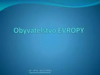 obyvatelstvo evropy