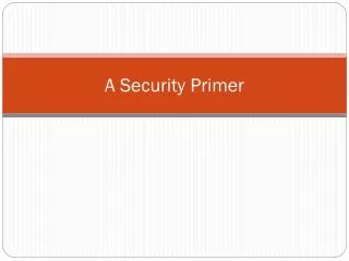 A Security Primer