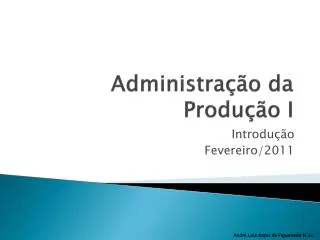 administra o da produ o i