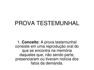 prova testemunhal