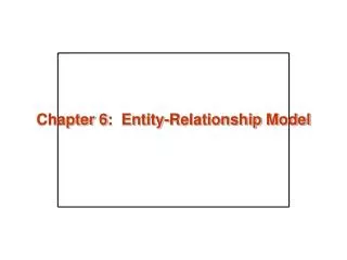 chapter 6 entity relationship model