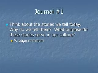 Journal #1