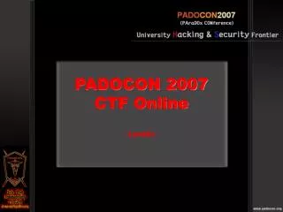 padocon 2007 ctf online
