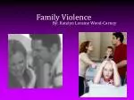 Family Violence - slide 1