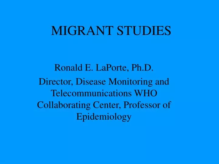 migrant studies