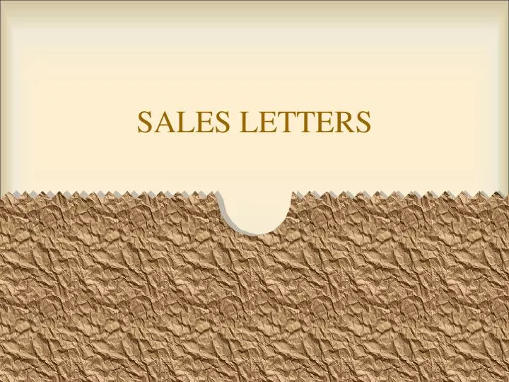 sales letters